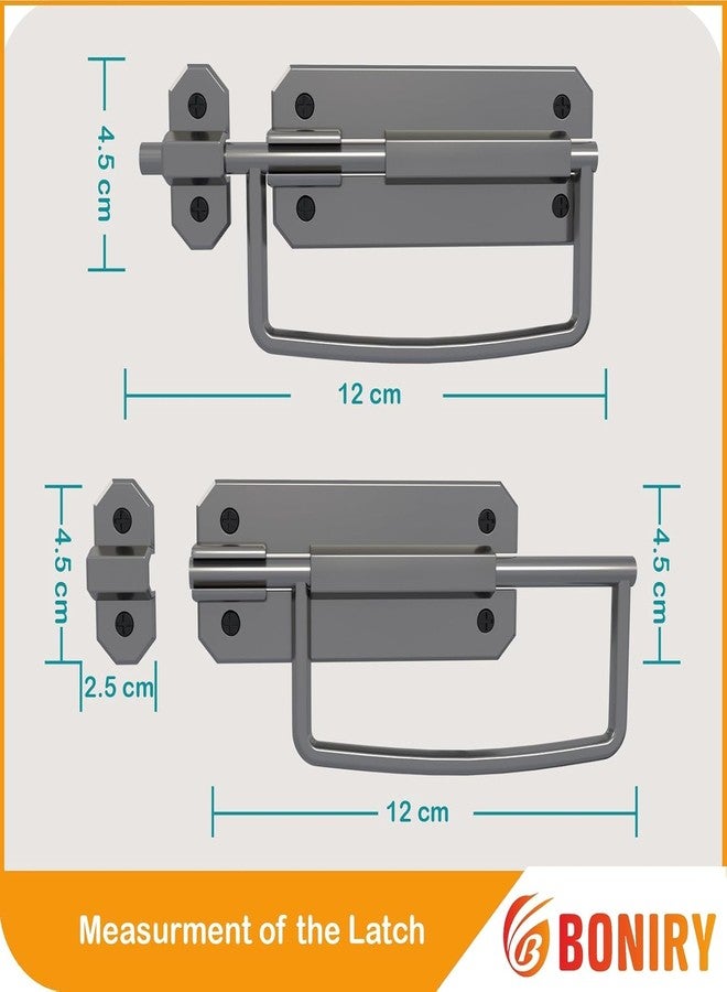 Boniry Door Lock/Latch- Premium Door Locks for Main Door - High Security Main Door Latch for Home and Office - Durable and Reliable Door Latch for Enhanced Safety (Satin Black) - Image 2